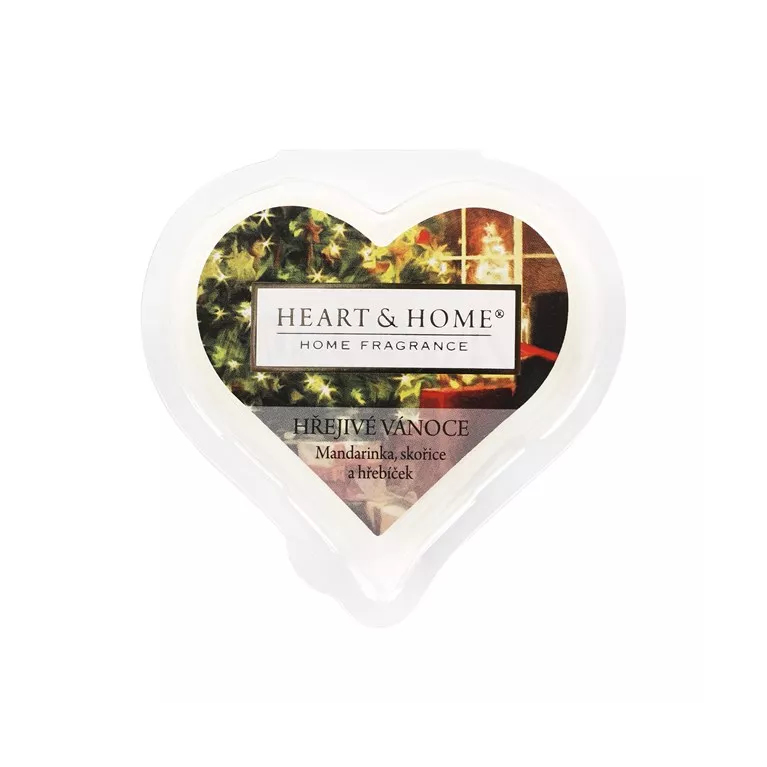 Vonný vosk srdce - Hřejivé Vánoce