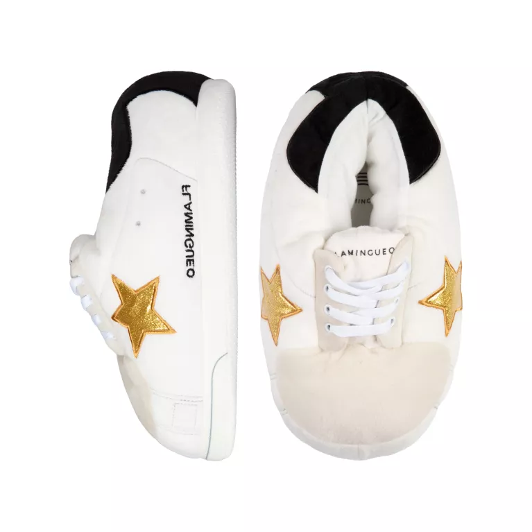 Bílé Sneakers bačkory se hvězdou