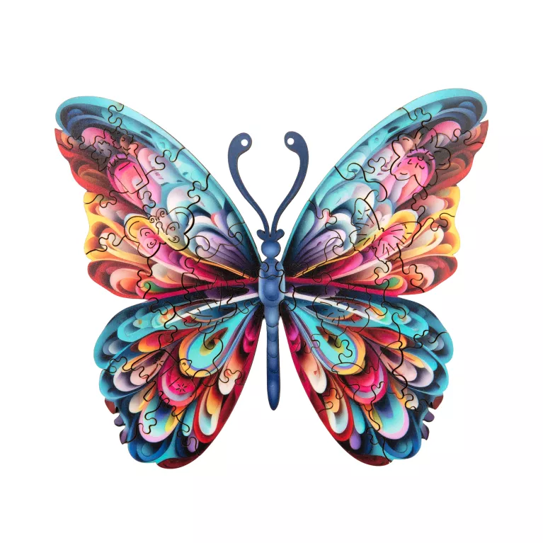 Dětské dřevěné puzzle - Motýl