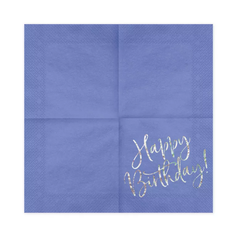 Ubrousky Happy Birthday! tmavě modré 20 ks