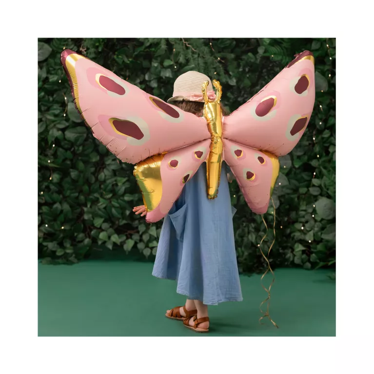 Balónek fóliový Motýl růžový