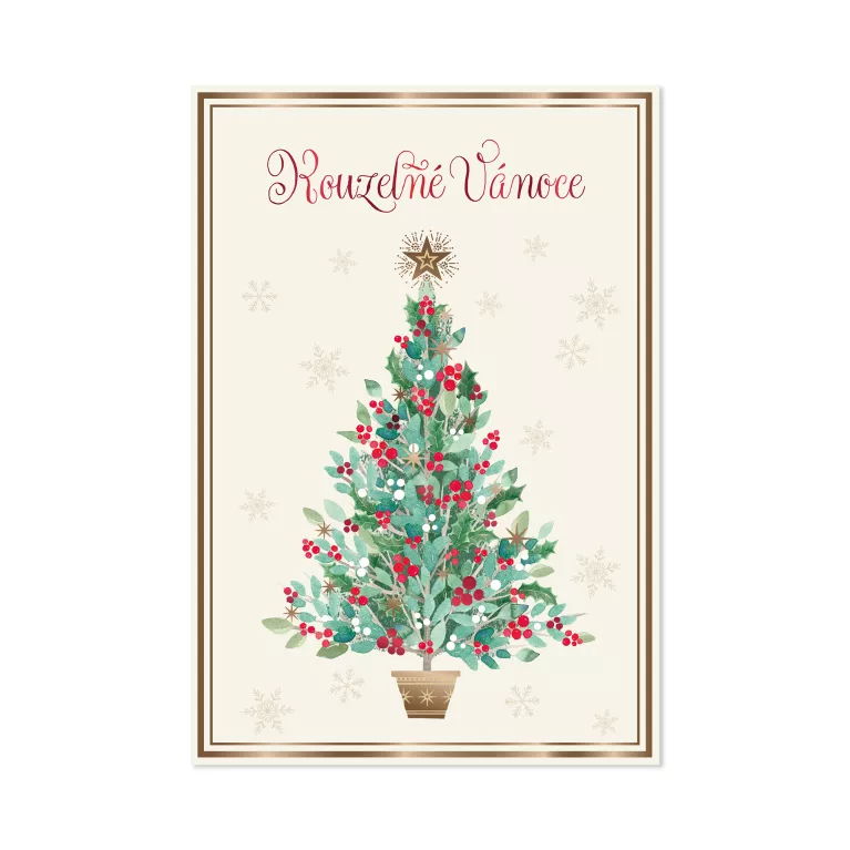 Vánoční přání - Ozdobený stromeček