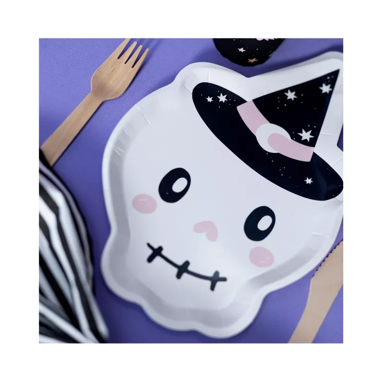 Talíře Halloween lebka 6 ks