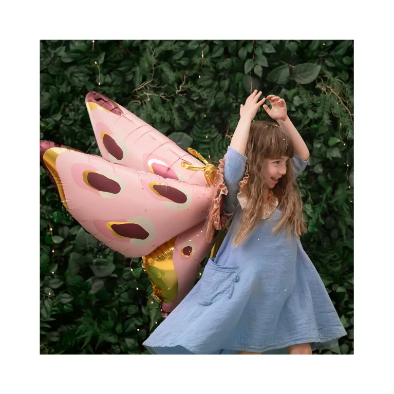 Balónek fóliový Motýl růžový