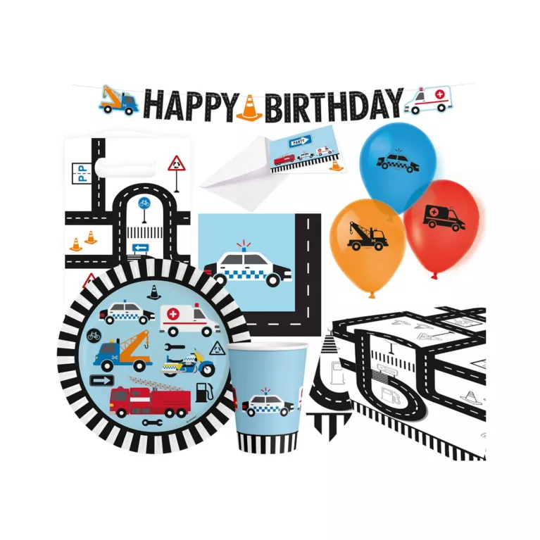 Párty Set Auta na silnici 60 ks