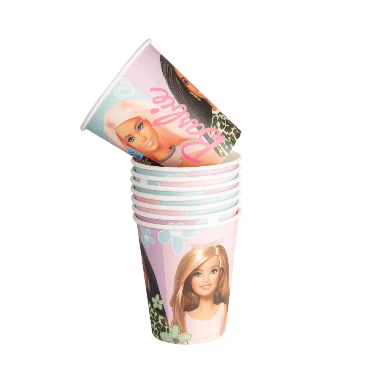 Kelímky Barbie 8 ks