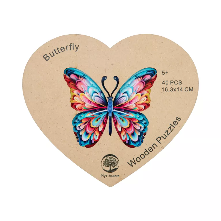 Dětské dřevěné puzzle - Motýl