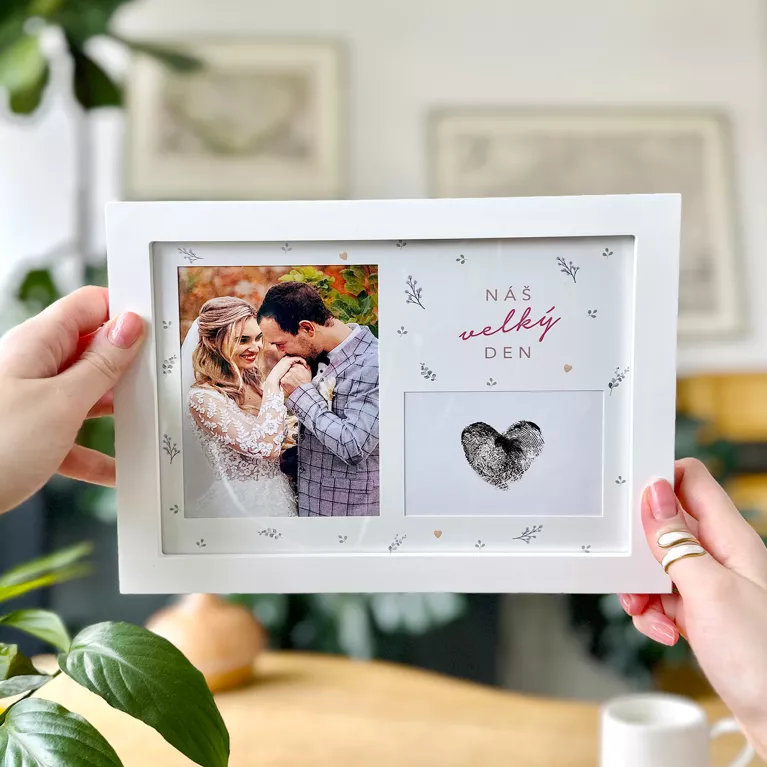 Svatební fotorámeček se sadou na otisky