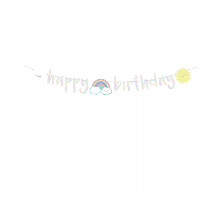 Párty Set Duha a mráčky 61 ks