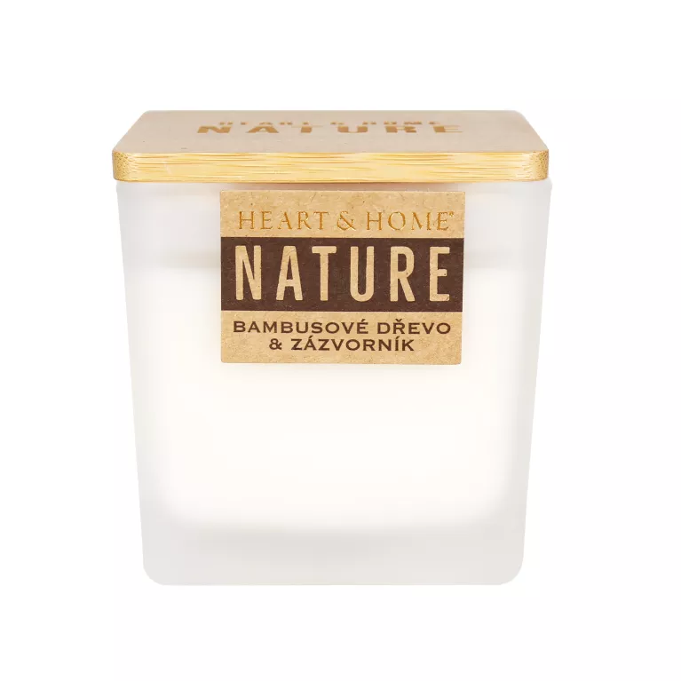 Velká svíčka - Bambusové dřevo a zázvorník