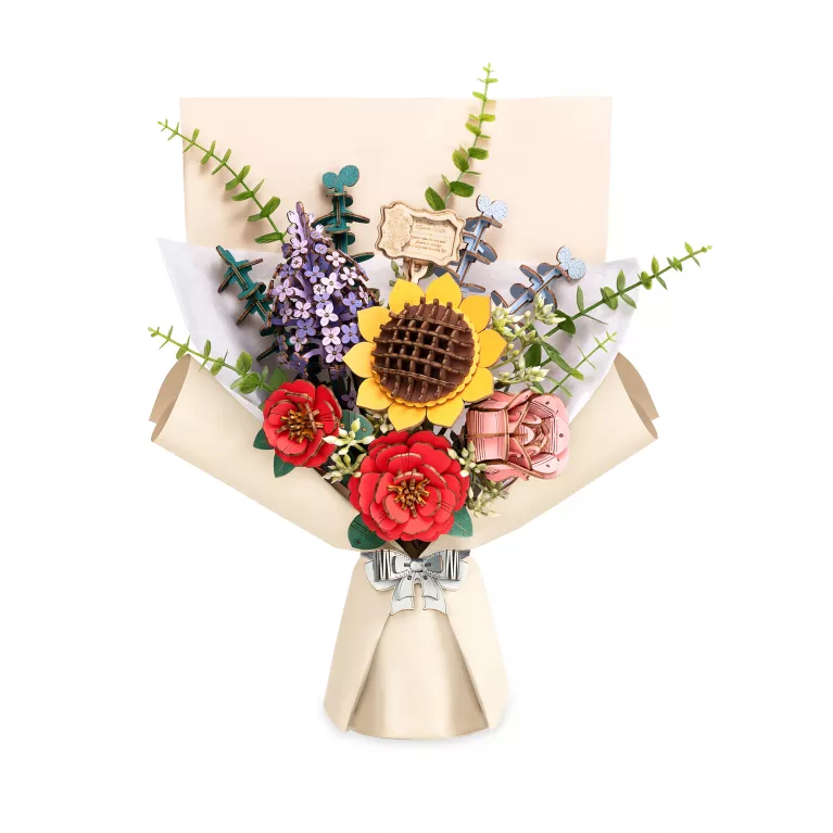 Dřevěné květiny - Kytice