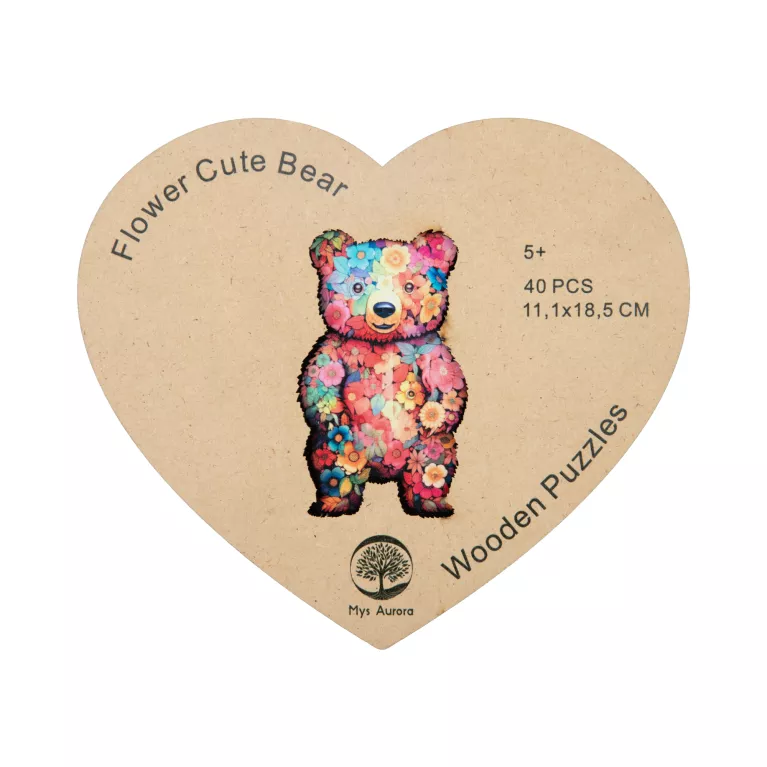 Dětské dřevěné puzzle - Medvěd