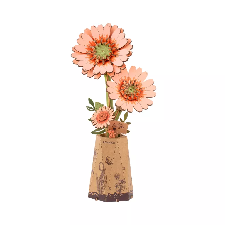 Dřevěná květina - Gerbera