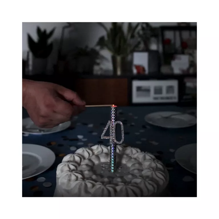 Fontána dortová Jubileum stříbrná číslo 40