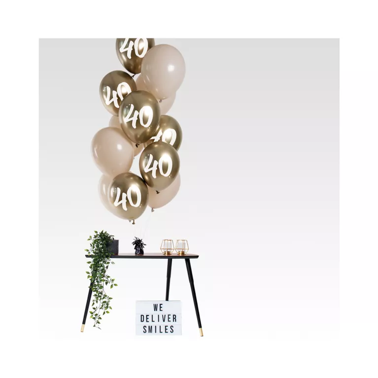 Balónky latexové Jubileum 40 set 12 ks