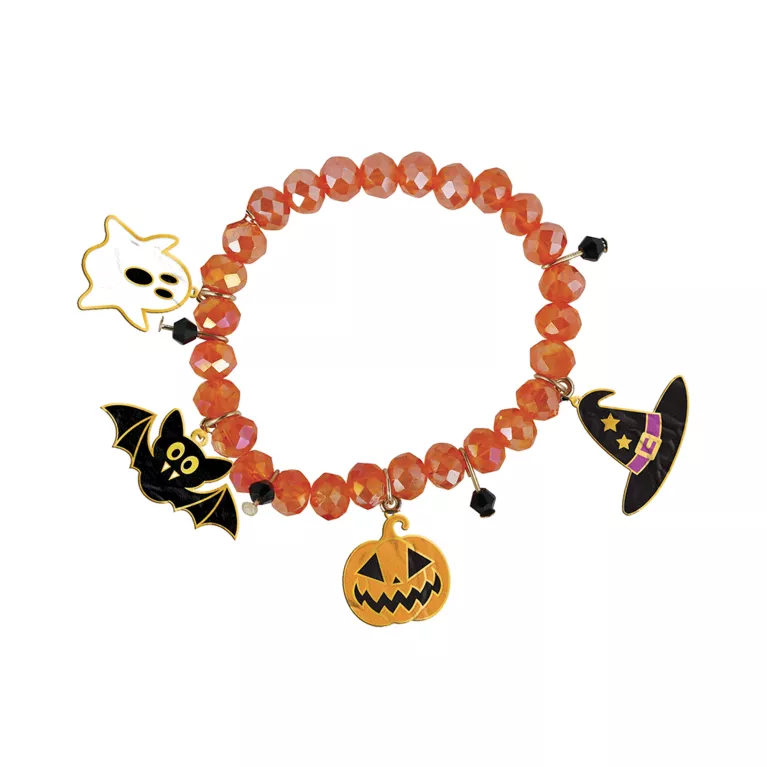 Náramek Halloween oranžový