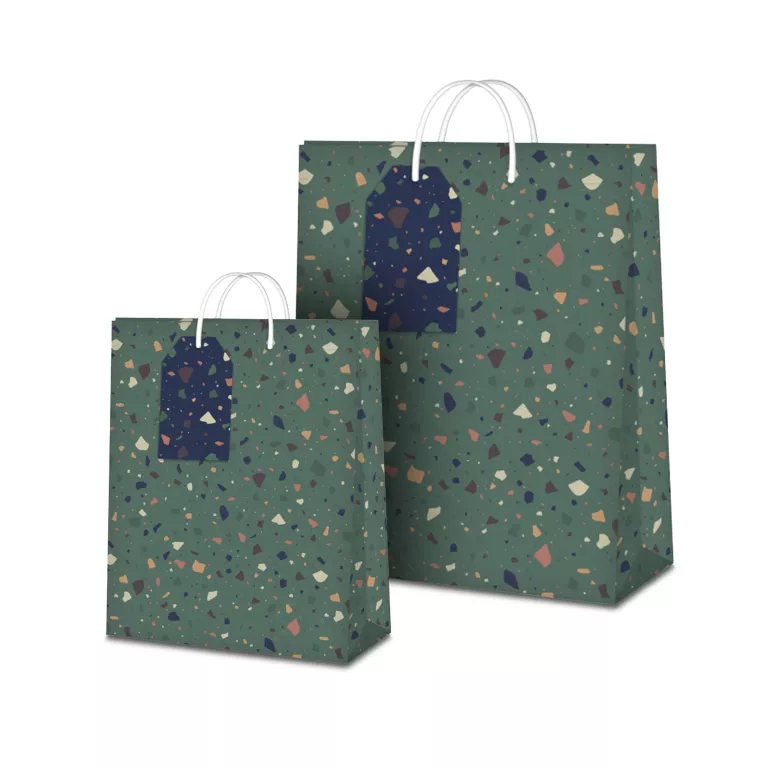 Dárková taška - Zelené terrazzo