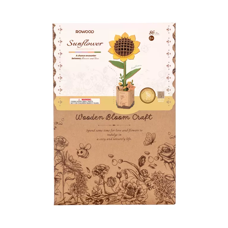 Dřevěná květina - Slunečnice