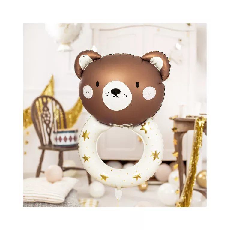 Balónek fóliový Medvěd chrastítko