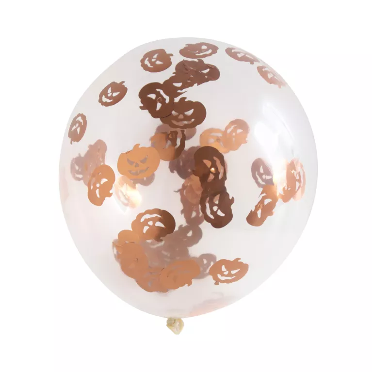 Balónky latexové s konfetami dýně 4 ks