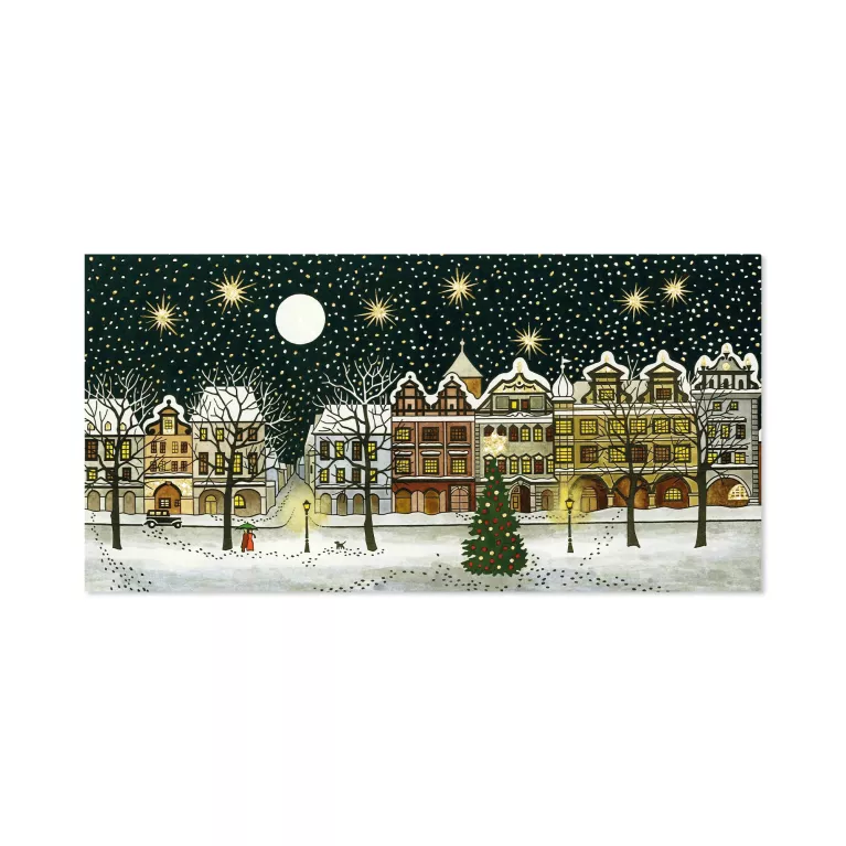 Vánoční přání - Zasněžená ulice