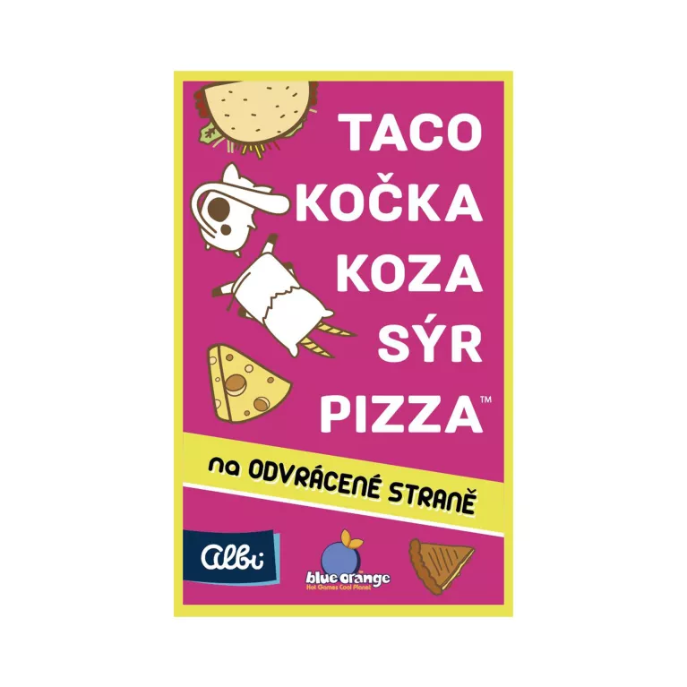 Taco, kočka, koza, sýr, pizza na odvrácené straně