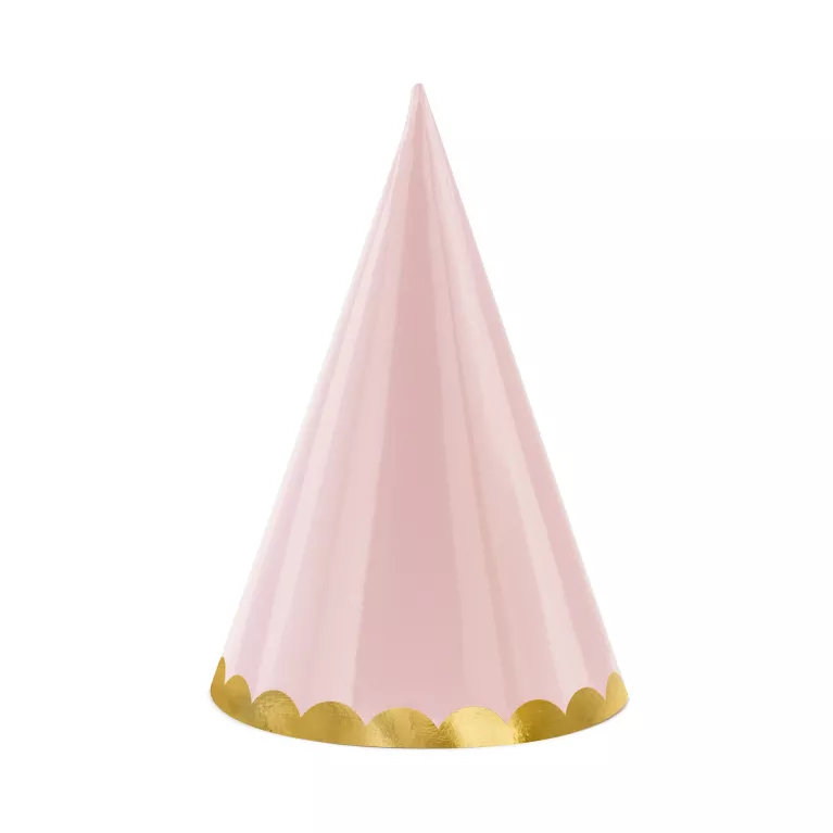 Čepičky pastelové se zlatým okrajem 6 ks