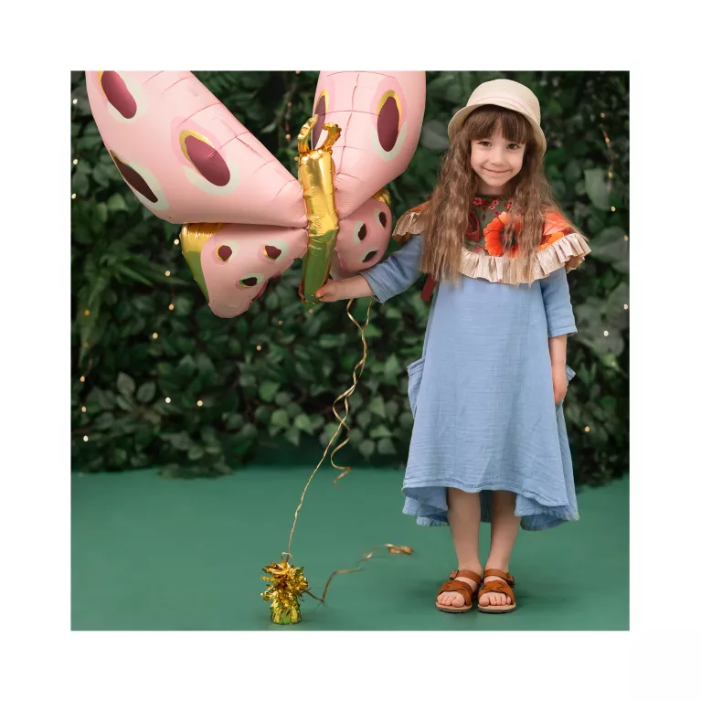 Balónek fóliový Motýl růžový