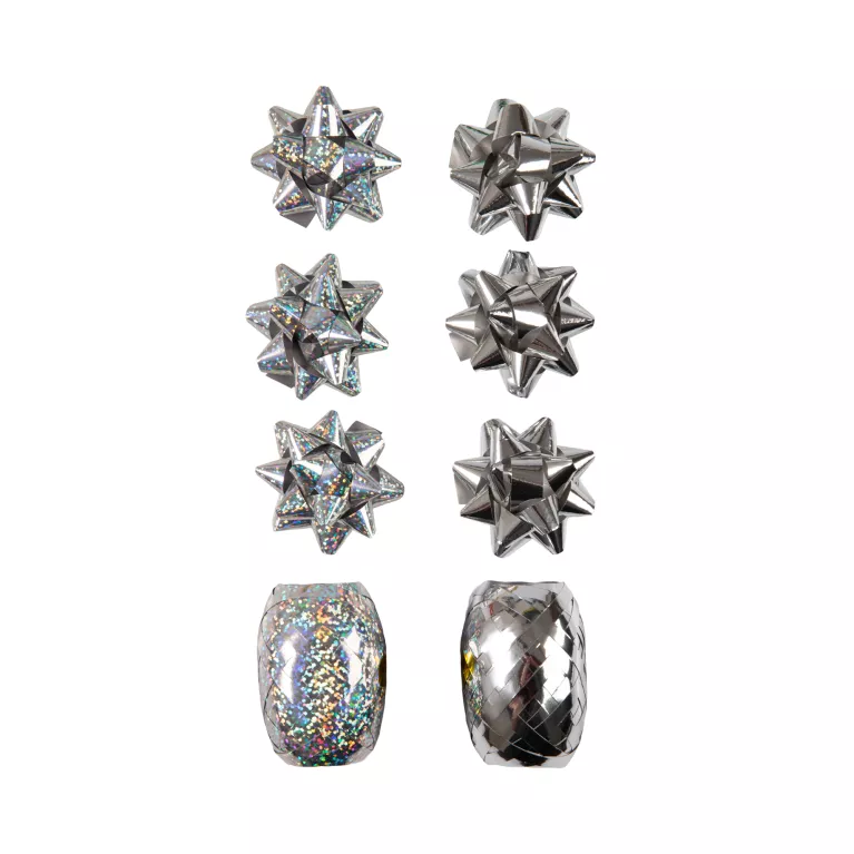 Set kokard a stuh - Stříbrný