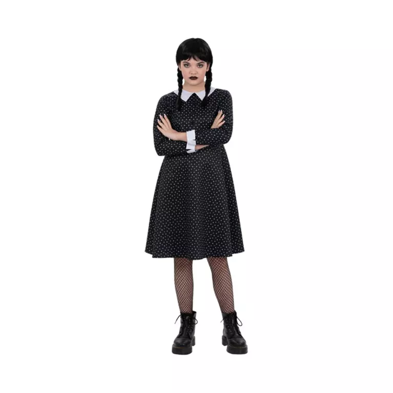 Kostým dětský Wednesday puntíkované šaty 7-9 let