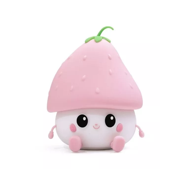 Dětská silikonová lampička - Růžová jahoda