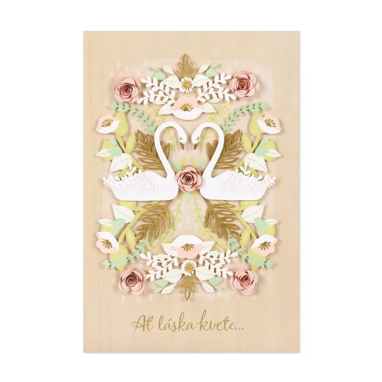 Luxusní přání - Labutě