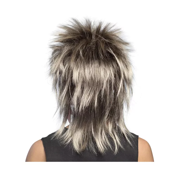 Paruka hnědá s blond melírem