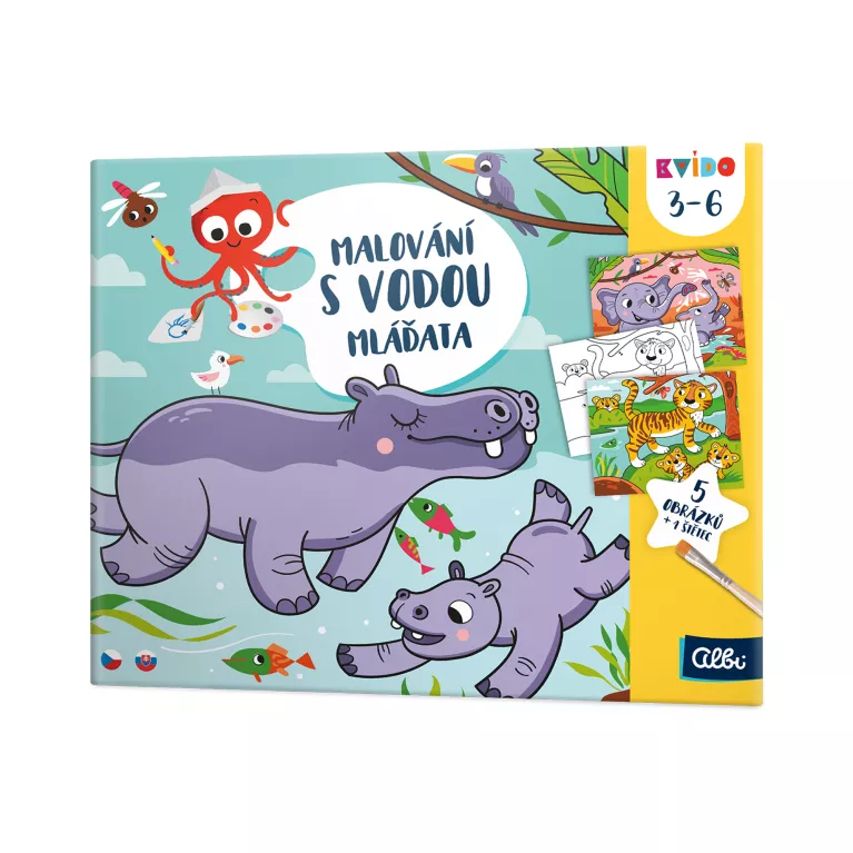 Malování s vodou: Mláďata - Kvído