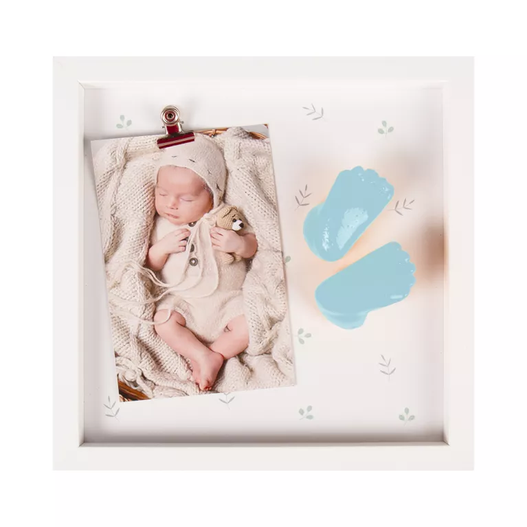 Fotorámeček pro miminko se sadou na 3D odlitky – pro chlapečka