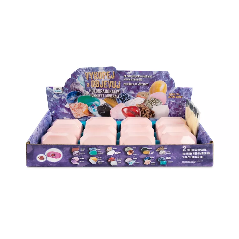 Vykopej a objevuj - Minerály - set 12 ks