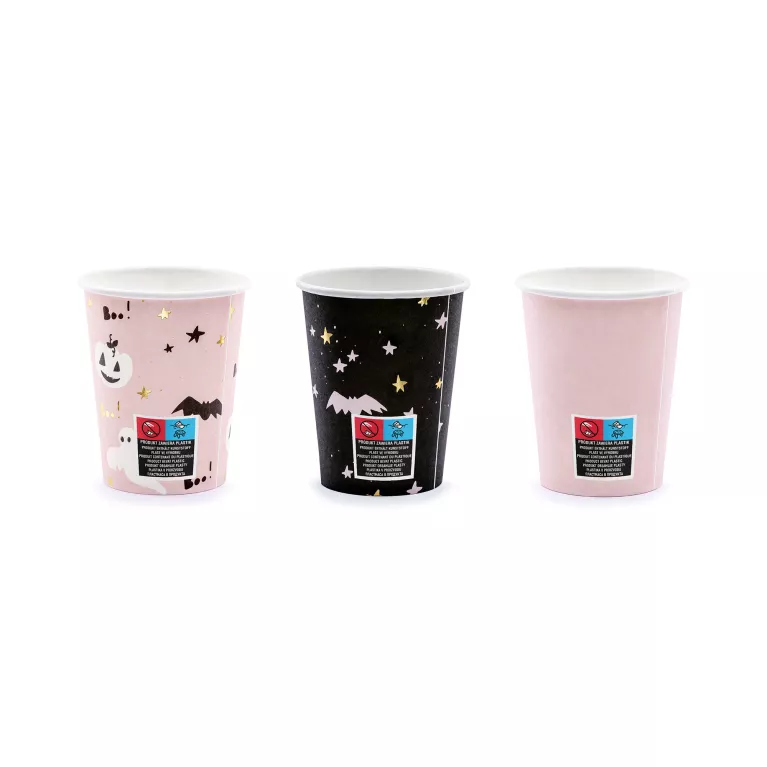 Kelímky Halloween růžové 6 ks