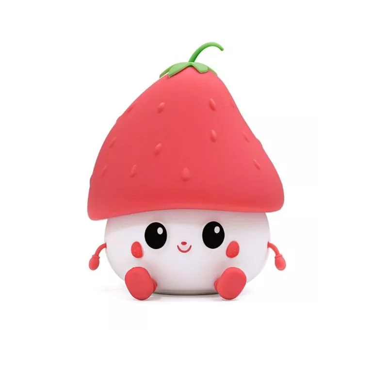 Dětská silikonová lampička - Červená jahoda