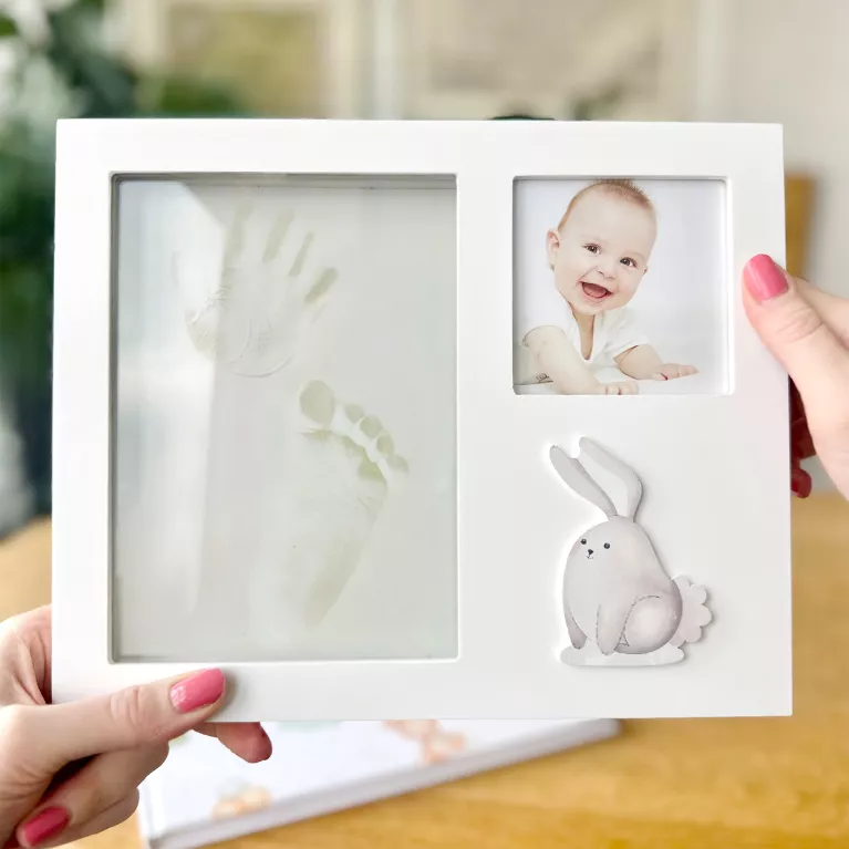 Fotorámeček pro miminko se sadou na 3D otisky