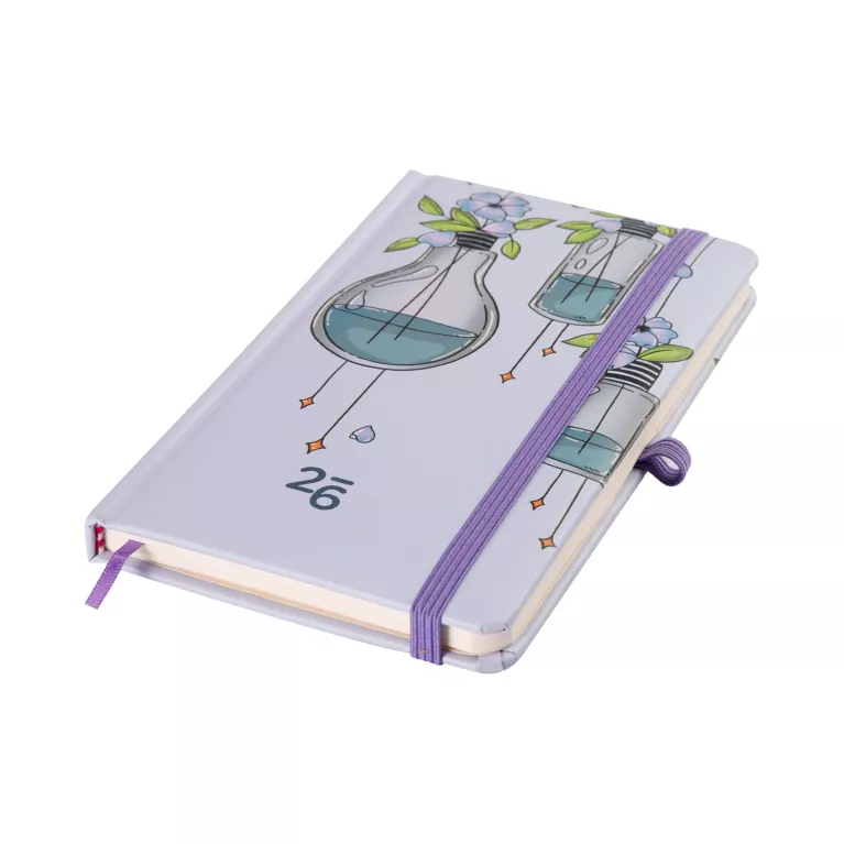 Kapesní diář - Lahvičky s kytkou