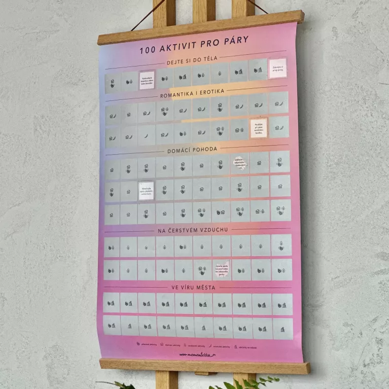 Stírací plakát - 100 aktivit pro páry