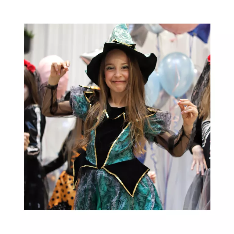 Kostým dětský Čarodějka zeleno-černá