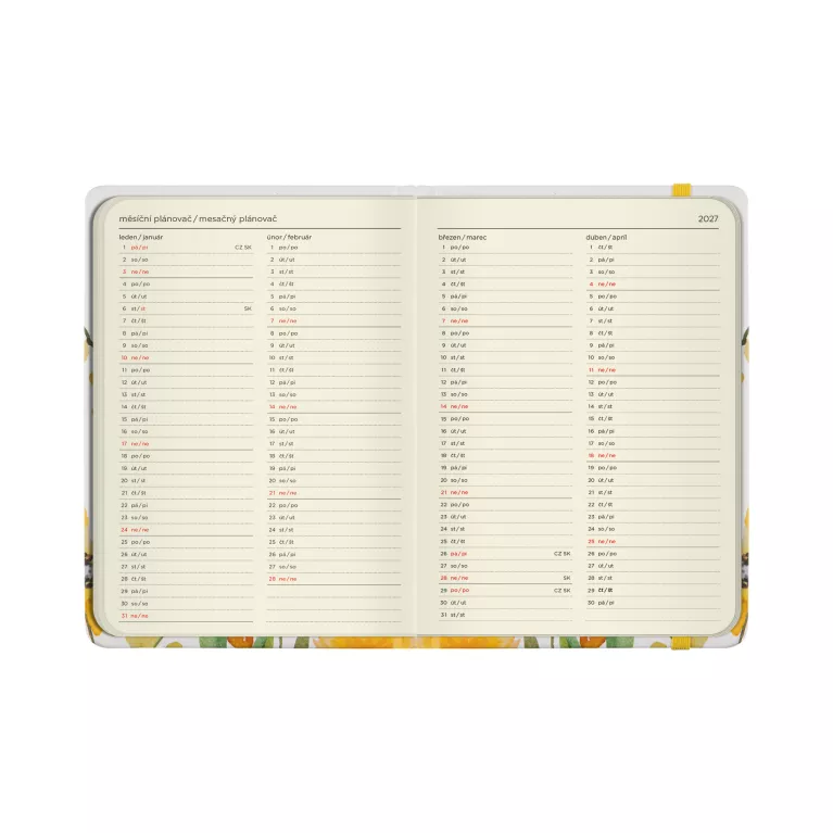 Denní diář - Žluté květiny