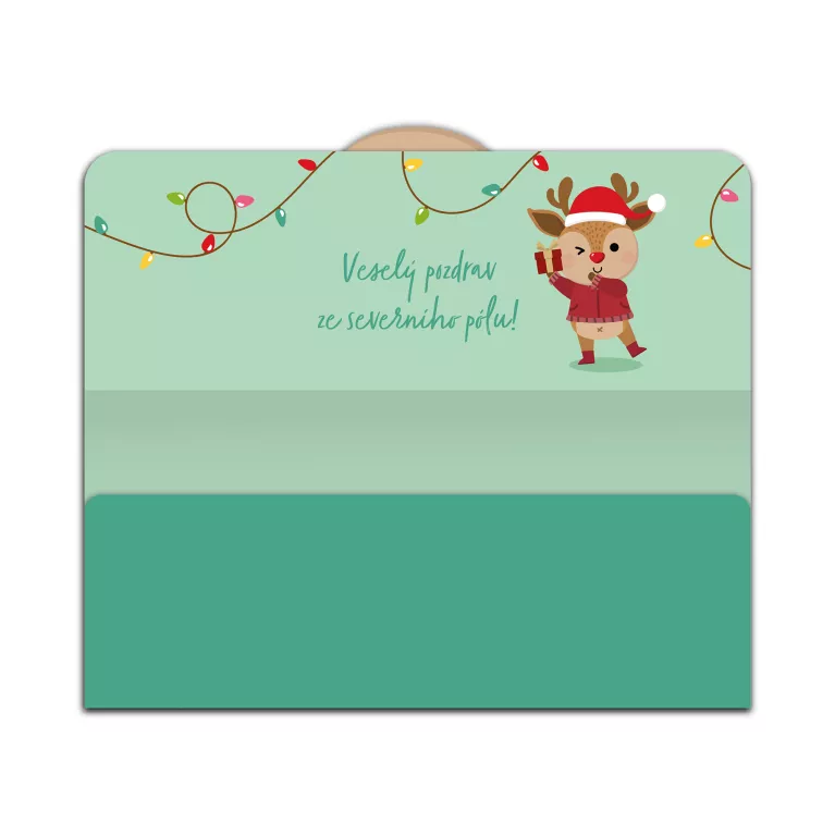 Vánoční magnetická obálka na peníze - Sob