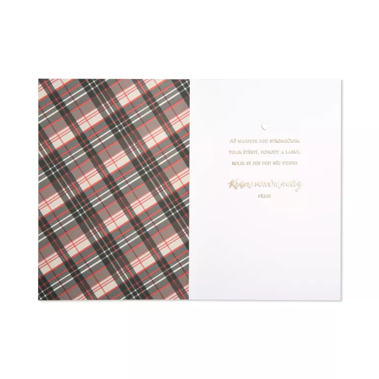 3D Vánoční přání - Červená mašle