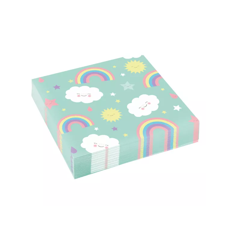 Párty Set Duha a mráčky 61 ks