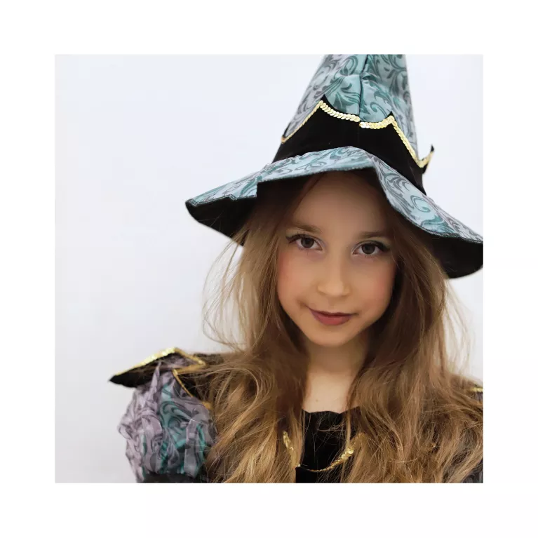 Kostým dětský Čarodějka zeleno-černá