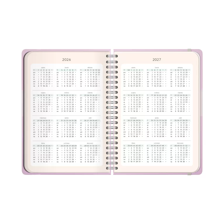 Fialový motivační diář A5