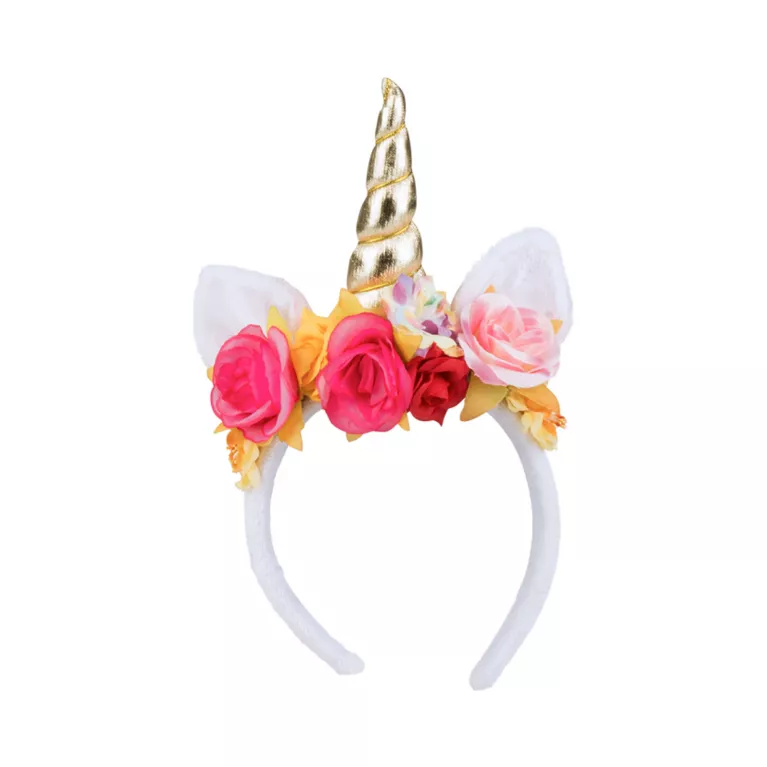 Čelenka jednorožec s růžemi