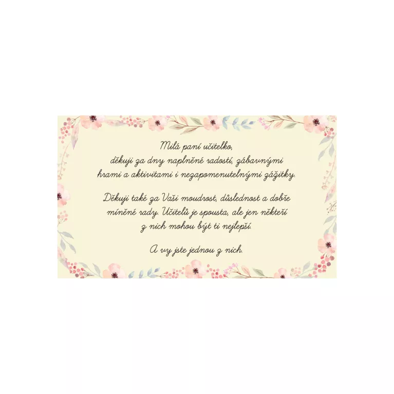 Vzkaz v láhvi - Pro paní učitelku